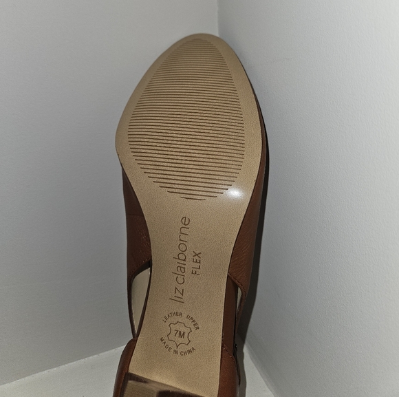 Vinatge Liz Claiborne Flex Short Heels Brown - Picture 8 of 10